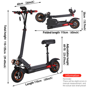 Scooter Eléctrico para Adultos M4PRO, 48v 10ah 13AH 500W 800w 50km/h, Altavoz Bluetooth, Largo Alcance, con Asiento, NFC, Potente - Product Image 3