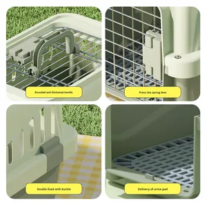 Evcil Hayvan Taşıma PP Hava Kutusu Kedi Köpek Uçak Taşıyıcısı Portatif Çanta Köpek Kafesi Araba Nefes Alabilir - Product Image 3