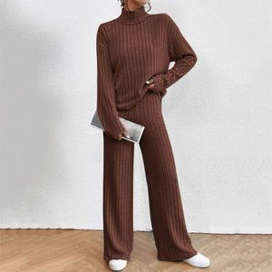 Jersey 100% suéter de Cachemira conjunto doble Rib suéter suelto <span class=keywords><strong>pantalones</strong></span> conjuntos de Cachemira de punto 100% conjunto de mujer de Cachemira - Product Image 4