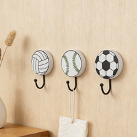 Porte-manteau mural en bois pour club de football, décoration sportive, esprit d'équipe, support pour équipement d'entraînement professionnel, fixation murale