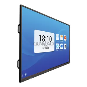 Mais popular Smart Aio Pc 75 polegadas Smart 4k Ultra Hd Smart 75 Painel interativo 20 pontos sistema duplo quadro interativo digital