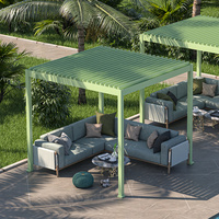 Pergola bioclimatique rétractable en aluminium sur mesure pour l'extérieur, toit à lames orientables, imperméable, pavillon et gazebo motorisés pour jardin