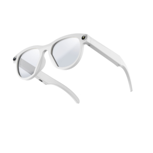 Gafas Inteligentes MAC con Marco Blanco y Lentes Negros, con Cámara y Función de Control por Voz - Product Image 4