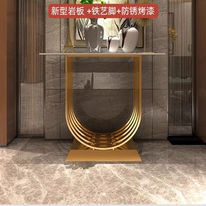 Table de Console de <span class=keywords><strong>dalle</strong></span> de roche en marbre de luxe Nordic Light pour salon mur côté hall Club décoration fin vue <span class=keywords><strong>allée</strong></span> Table d'entrée - Product Image 4