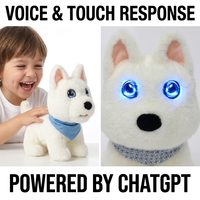 Cuteyeah Westie Dog, Juguete de Peluche Educativo Inteligente con IA, Animal de Peluche Interactivo con Voz ChatGPT, Compañero de Aprendizaje en Más de 60 Idiomas