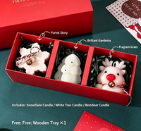 Nouvelles décorations de Noël tendance, cadeaux transfrontaliers, décorations mignonnes, bonhomme de neige, renne, flocon de neige, bougie parfumée à l'aromathérapie