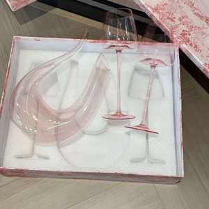 Decantador de Vino Rosa y Juego de Copas, 3 Piezas, Decantador en Forma de U y 2 Copas de Vino, Juego de Regalo en Caja para Boda - Product Image 4