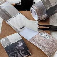 1 rouleau de ruban adhésif papier pour collage, style vintage créatif, polyvalent, pour journal, décorations, notes et bricolage