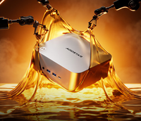 MACO Ryzen 7 7735U Mini PC Dual USB4 24GB LPDDR5 RAM 512GB PCIe 4.0 SSD Komputer Desktop Ringkas untuk Kantor dan Bisnis