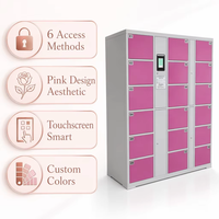 Armadietti Elettronici Intelligenti Self-Service per Saloni di Bellezza e Parrucchieri, Armadio Multi-scomparto con Accesso Tramite Riconoscimento Facciale e Impronta Digitale