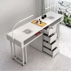 Mesa de Manicura Económica Individual/Doble Multifuncional Estilo Crema para Celebridades de Internet - Product Image 4