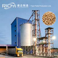 Ligne de granulation d'aliments pour animaux RICHI - Ligne de production de granulés d'aliments pour poulets à haut rendement 5-10t/h