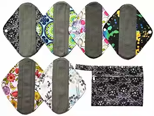 <span class=keywords><strong>Prix</strong></span> d'usine BSCI Ensemble de serviettes menstruelles hygiéniques en tissu réutilisable biologique Serviettes menstruelles lavables en bambou - Product Image 4