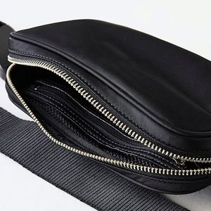 Keymay Custom Letter Nylon Black Casual Waterproof Outdoor Sports Zip Crossbody Waist Pack Men Women Durable Travel - Product Image 5