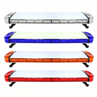 Feux de signalisation LED 98W, 16 modes stroboscopiques, montage sur toit, support en acier inoxydable, IP65, boîtier en alliage d'aluminium PC, plusieurs couleurs
