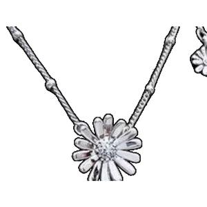 Collar de Plata 925 con Circonita, Colgante de Astronauta, Cruz, Tierra, Flor, Tetera China y Abanico Azul, Joyería de Lujo DIY para Compromiso y Boda - Product Image 3