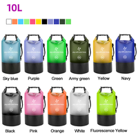 Sac étanche 10L Big River, bandoulière réglable, pour kayak, rafting, plongée, sac à dos léger
