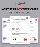 Xin Bowen Art Paint 500ML 14 couleurs bouteille acrylique couleur outil de peinture artiste niveau dessin Pigment MSDS certificat