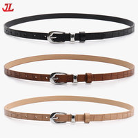 Ceinture JULUN personnalisée vintage de haute qualité en PU avec texture crocodile et boucle en alliage, accessoire de mode