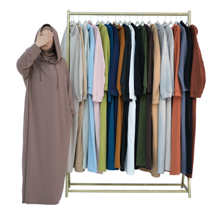 Loriya2024 <span class=keywords><strong>XXL</strong></span> Vintage Pure Color Abaya Kleid Kapuzen pullover für Frühling Atmungsaktives Polyester material Hergestellt für Dubai <span class=keywords><strong>Middle</strong></span> - Product Image 4