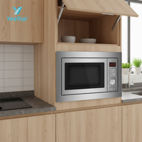 Four à micro-ondes électrique encastrable haut de gamme moderne 25L 2-en-1 avec fonction cuisson, ensemble complet pour projets hôteliers et d'appartements, OEM