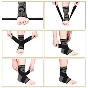 Supporto per Caviglia in Spandex e Nylon Morbido per Fascite Plantare, Riduce il Gonfiore, con Cinturino Regolabile per Protezione - Product Image 4