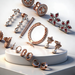 Nuevos <span class=keywords><strong>Pendientes</strong></span> de Plata 925 Chapados en Oro con Diseño de Copo de Nieve y Lazo Cuadrado, Joyería Europea de Alta Calidad para Mujer, Regalos Exquisitos - Product Image 4