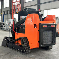 Chine Fabricant Skid Steer Loader Jardin Multifonctionnel Crawler Pelle Avant Chargeur Jardin Mini Diesel Skid Steer Loader