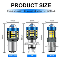 Phares antibrouillard de conduite LED 20W 1200LM Blanc et Ambre LED Pods Projecteur H4 BA20D P15D High LowBeam Spotlight