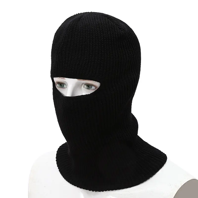 High Quality Custom Thickened Warm Unisex Fashion Personality 1 Hole Ski Mask Balaclava Winter Hats