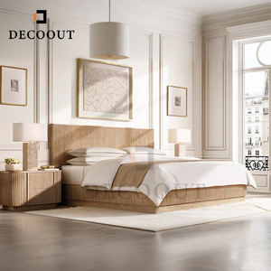 Luxury Modern Design Home Furniture Double Size Birch Wood <strong>Bed</strong> <strong>Frame</strong> with Reclaimed Oak for Bedroom Simple Teak Wood <strong>Bed</strong> - Product Image 6