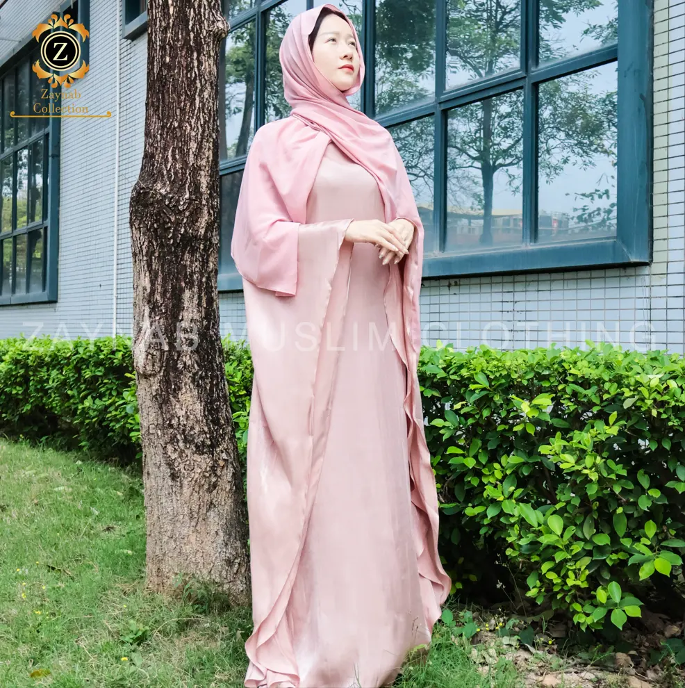 Zaynab Kaftan manga larga Abaya venta al por mayor mujeres Dubai Ramadán turco Abaya mujeres musulmanas vestido Kaftan