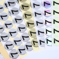 Autocollant de logo personnalisé résine époxy transparente, forme ronde, logo 3d