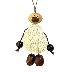Colgante de Madera de Durazno Natural Hecho a Mano con Temática Animal para Terapia Sonora y Alivio del Estrés, Adorno Personalizado para Bolsos - Product Image 5