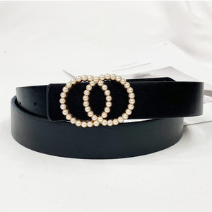 <span class=keywords><strong>Ceinture</strong></span> de robe élégante pour <span class=keywords><strong>femme</strong></span> ALB0137 avec nouvelle <span class=keywords><strong>boucle</strong></span> <span class=keywords><strong>double</strong></span> anneau en O, en cuir PU stylé et alliage durable avec accent perlé - Product Image 1