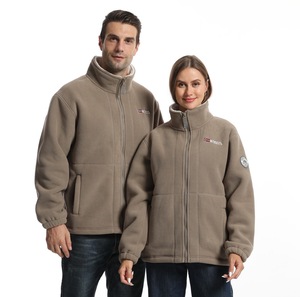 Blouson Bomber Homme Doublé <span class=keywords><strong>Polaire</strong></span> Épais et Résistant au Froid avec Motif Cœur, Col Montant, Chaud pour l'Hiver, Style Urbain - Product Image 1