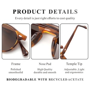 Gafas <span class=keywords><strong>de</strong></span> <span class=keywords><strong>Sol</strong></span> <span class=keywords><strong>de</strong></span> Acetato con Rayas Marrones, las Más Vendidas del 2025, Diseño <span class=keywords><strong>de</strong></span> Alta Calidad <span class=keywords><strong>para</strong></span> Damas - Product Image 2