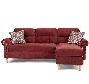 ชุดโซฟาเข้ามุมรูปตัวแอลแบบปรับเอนได้ ดีไซน์ทันสมัย พร้อมพนักพิงแบบ Tufted สำหรับห้องนั่งเล่น - Product Image 6