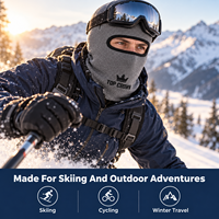 Cagoule d'hiver extensible en acrylique tricoté double couche, chaude et de qualité supérieure, avec ouverture large, pour ski, snowboard et activités de plein air, vente en gros OEM ODM