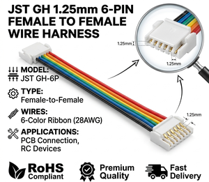 Fabrikant Molex JST 1.0mm 1.25mm Elektrische Draad Vrouwelijke Stekker JST SH ZH PH XH Aangepaste Kabel Draadboom - Product Image 1