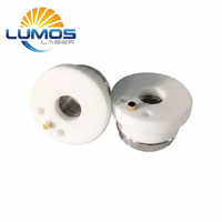 Cincin Keramik Laser Dia.21.4mm 3D M8 Bagian Penahan Nosel Tinggi 12.5mm Kepala Pemotong Serat OSPRI Basis Keramik Paket Bahan Habis Pakai
