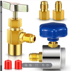 YH Refrigerant Valve Adapter 14-12ACME-516 Copper For Mechanical <b>Repair</b> And Filling - Product Image 1