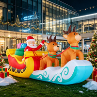 Grand Père Noël gonflable, décorations et accessoires de présentation pour les fêtes de Noël et du Nouvel An