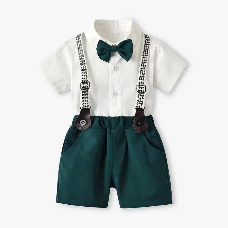 Hot Selling New Style Kids Clothing Set Boys Formal Short Sleeve Suit Set Two-piece Boys Suits Set