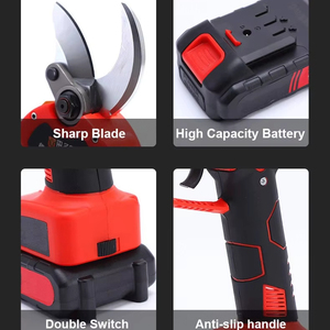 Sécateur sans fil Ananke Tools, batterie lithium 21V, acier haute teneur en carbone SK5, rouge, 1,25 kg, pour branches d'arbres de 35 mm à 45 mm - Product Image 5