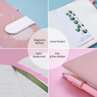 Bloc-notes d'écriture A6 Portable, cahier, notes, agenda, avec stylo et bouton magnétique, pour journal intime 2021