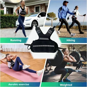 Chaleco de Peso Vacío de Alta Resistencia para Hombres y Mujeres, Ajustable, Reflectante, Táctico, para Entrenamiento en Gimnasio y <span class=keywords><strong>Crossfit</strong></span> - Product Image 4