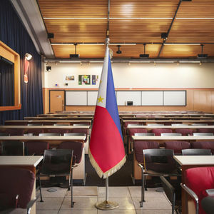 Bandera de Escritorio con Base y Flecos de Alta Calidad - Bandera de Escritorio Resistente para Uso Institucional, en Embajadas y <span class=keywords><strong>Ferias</strong></span> Comerciales - Product Image 3