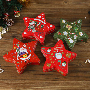 Mystic Arts Christmas Star Tin Box Metal Candy Gift Packaging <b>Empty</b> Container For Holiday Decoration - Product Image 2