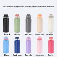 Bouteille isotherme en acier inoxydable à double paroi avec couvercle 2-en-1, sans BPA, 19oz, 24oz, 32oz, personnalisable avec logo, vente en gros usine